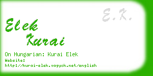 elek kurai business card